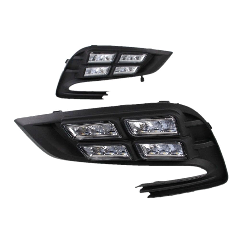LED Daytime Running Lights Compatible for Buick Encore & Opel Mokka X (2016-2020) - 6000K White DRL Fog Lamps with Amber Turn Signals | Durable Front Bumper Lights for Enhanced Visibility & Safety in Day/Night Driving