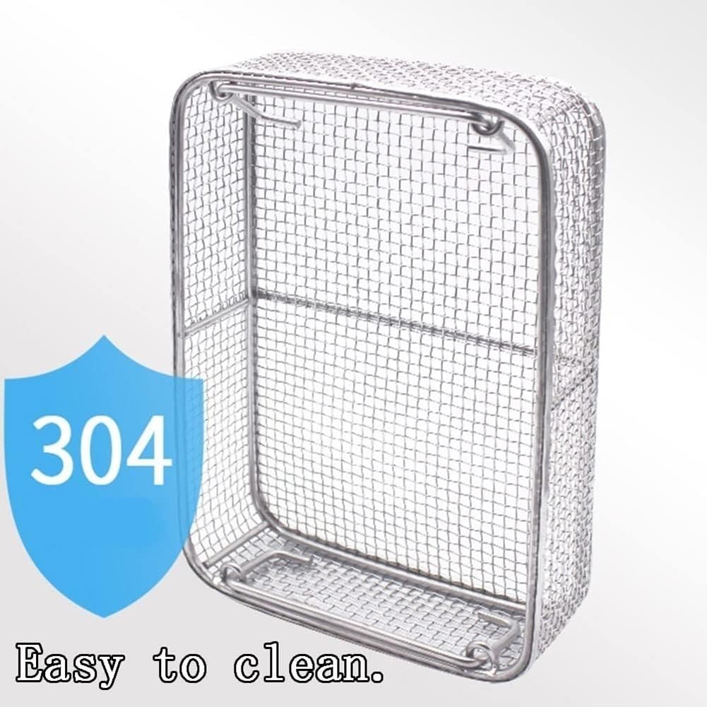 304 Stainless Steel Medical Sterilization Tray - Perforated Mesh Basket for Dental Instruments & Lab Tools (3-Piece Set, 30x20x7cm) - Perfect for Dental Clinics, Hospitals & Medical Laboratories
