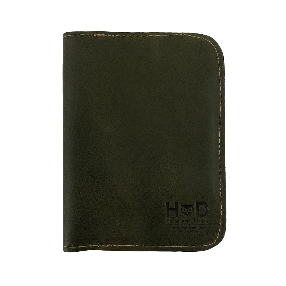 Hide & Drink Genuine Full Grain Leather Bifold Passport Wallet - RFID Blocking Travel Wallet with Card Slots & Money Holder - Handmade Classic Passport Cover for Men & Women - Perfect for Air Travel, International Trips & Daily Use