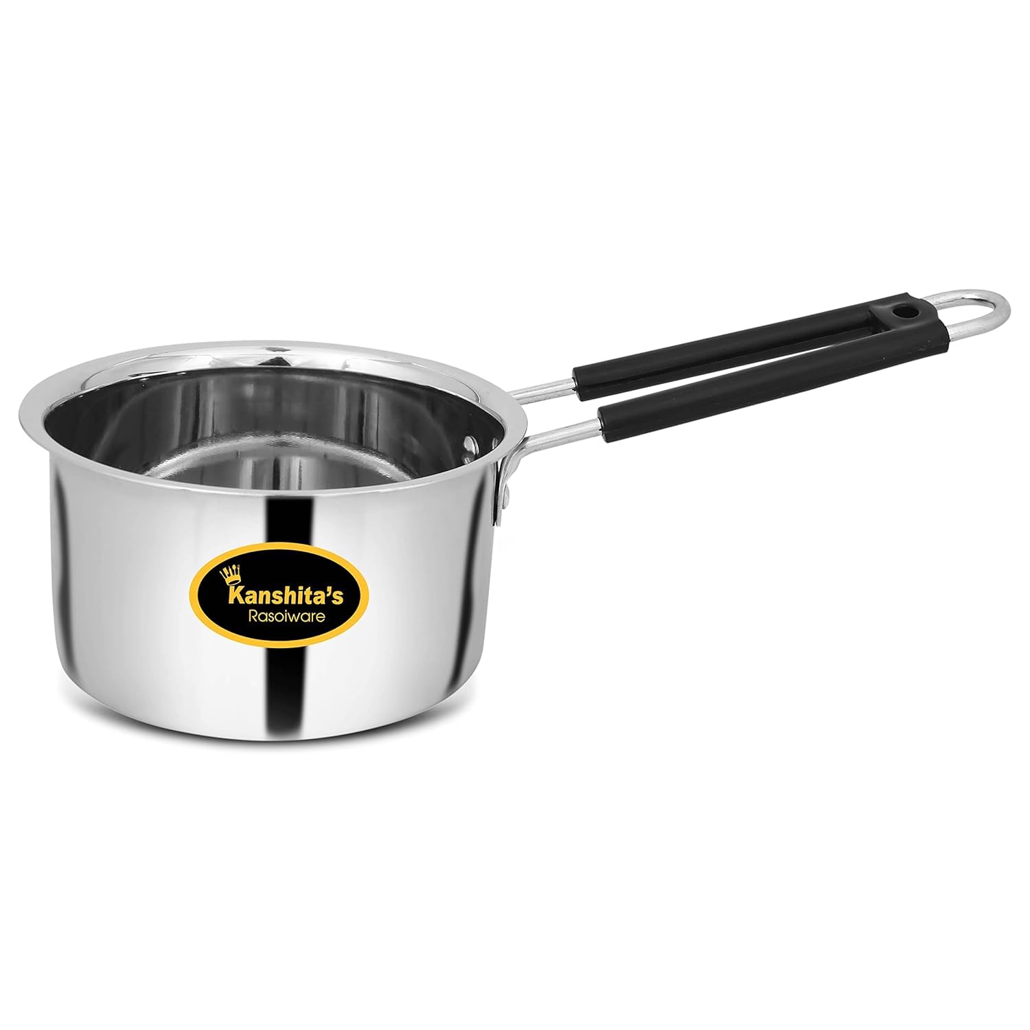 Premium Heavy Gauge Stainless Steel Milk Pan - 750ml Saucepan for Tea, Coffee & Cooking (14cm, Induction Compatible) - Perfect for Home Kitchens, Cafés & Professional Use