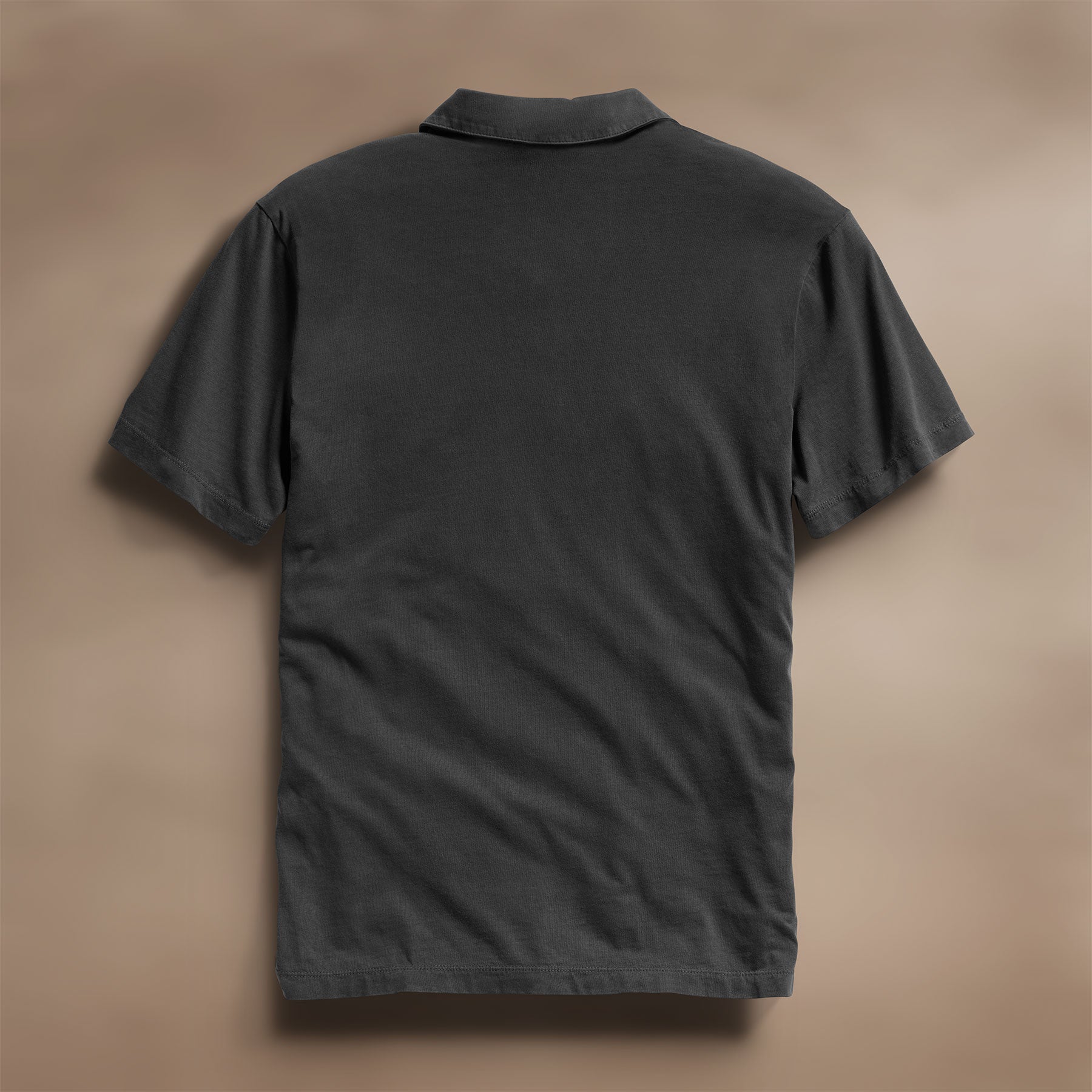 Premium Sueded Jersey Polo Shirt for Men - Carbon Pigment Color - Comfortable & Stylish Casual Wear for Office, Golf & Everyday Outfits