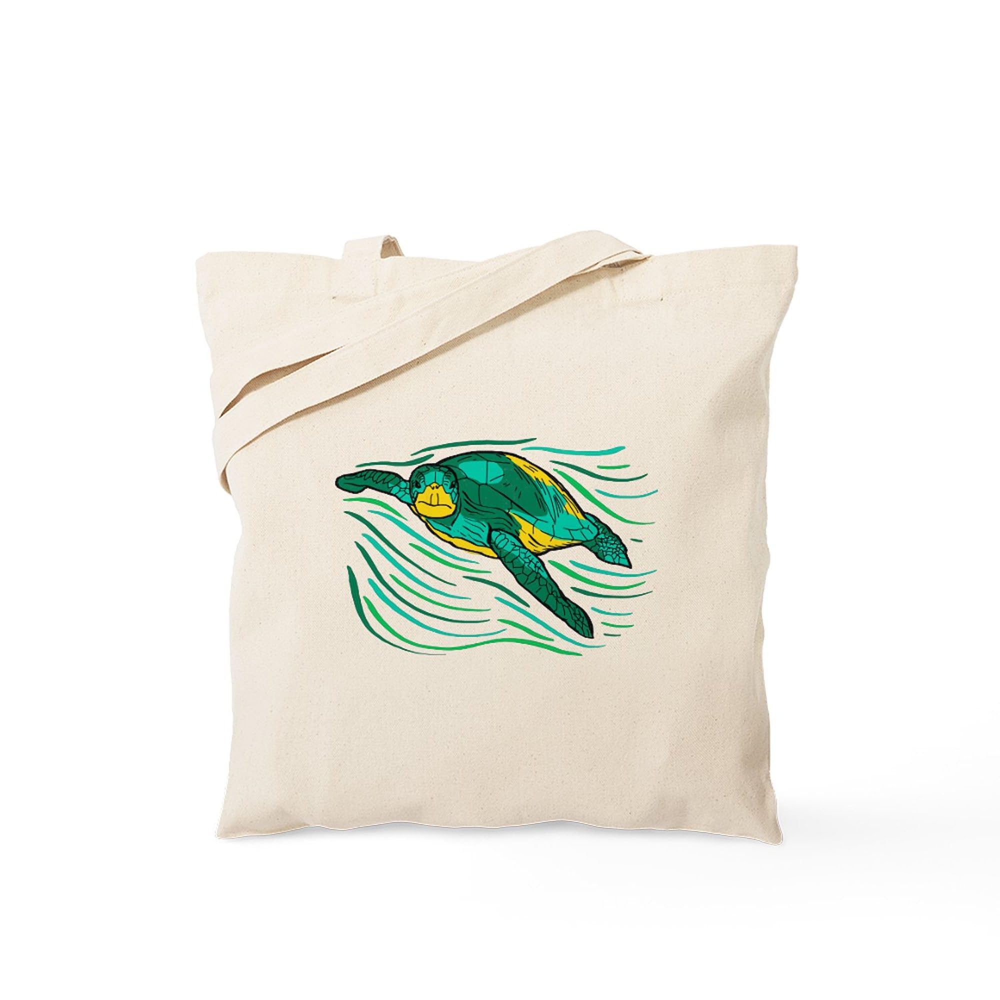 Eco-Friendly Sea Turtle Canvas Tote Bag - Reusable Shopping & Beach Bag for Groceries, Picnics & Sustainable Lifestyle