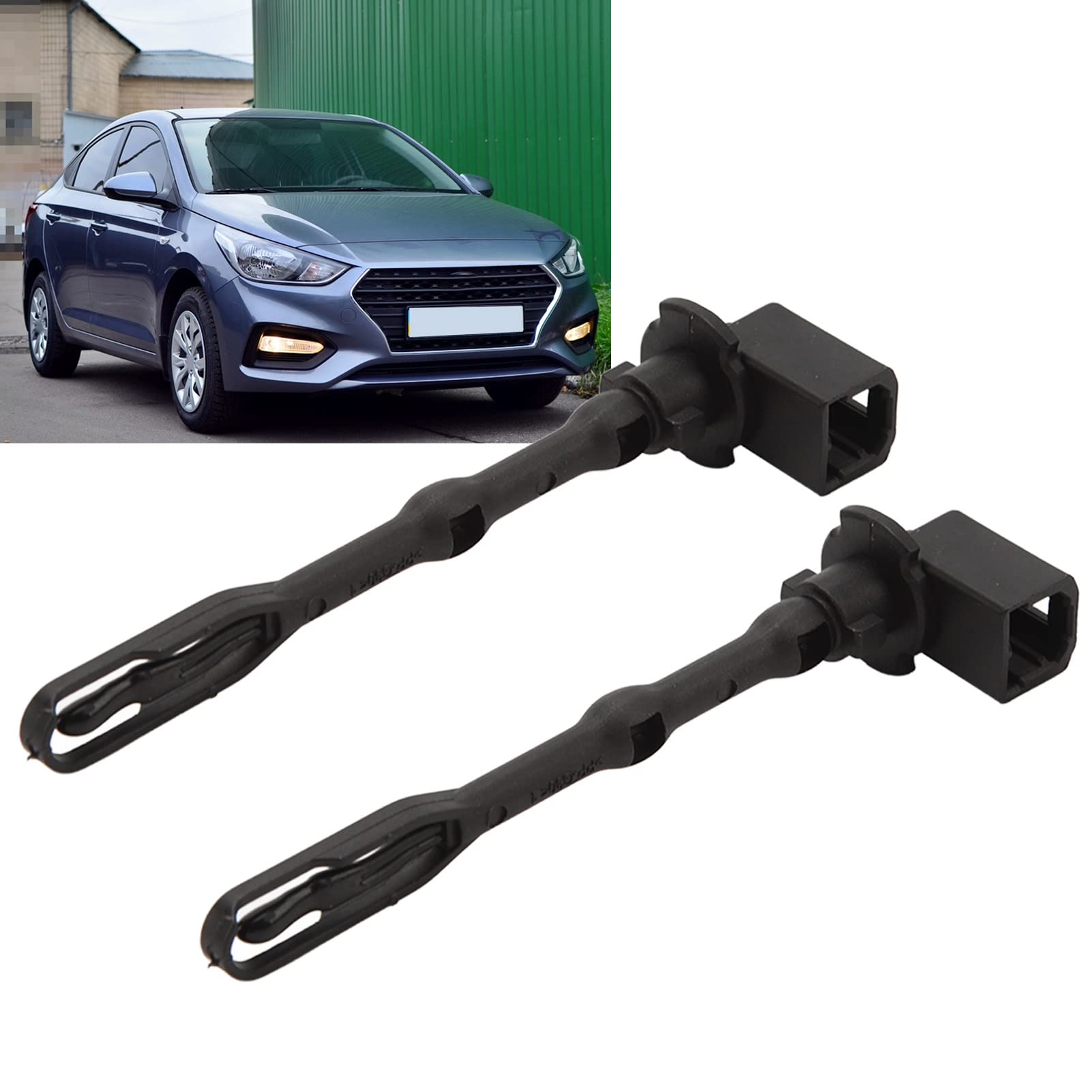 971431M000 AC Evaporator Thermistor - 2 Pack Black Car AC Temperature Sensor Probe | High Sensitivity Replacement Part for 2012-2017 Hyundai Accent | Perfect for AC Repair & Summer Cooling Maintenance