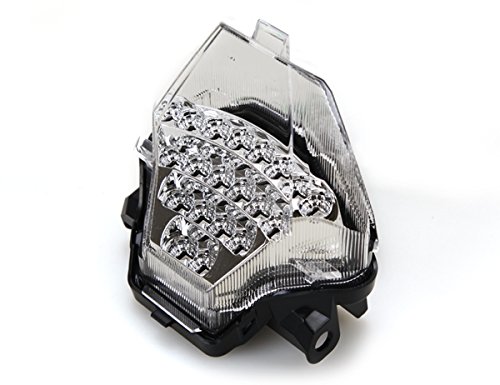 Sequential LED Tail Lights Clear Lens for 2015-2017 Yamaha FZ-07 & 2015-2024 YZF R3 - High Visibility Motorcycle Safety Lights for Night Riding & Custom Bike Builds