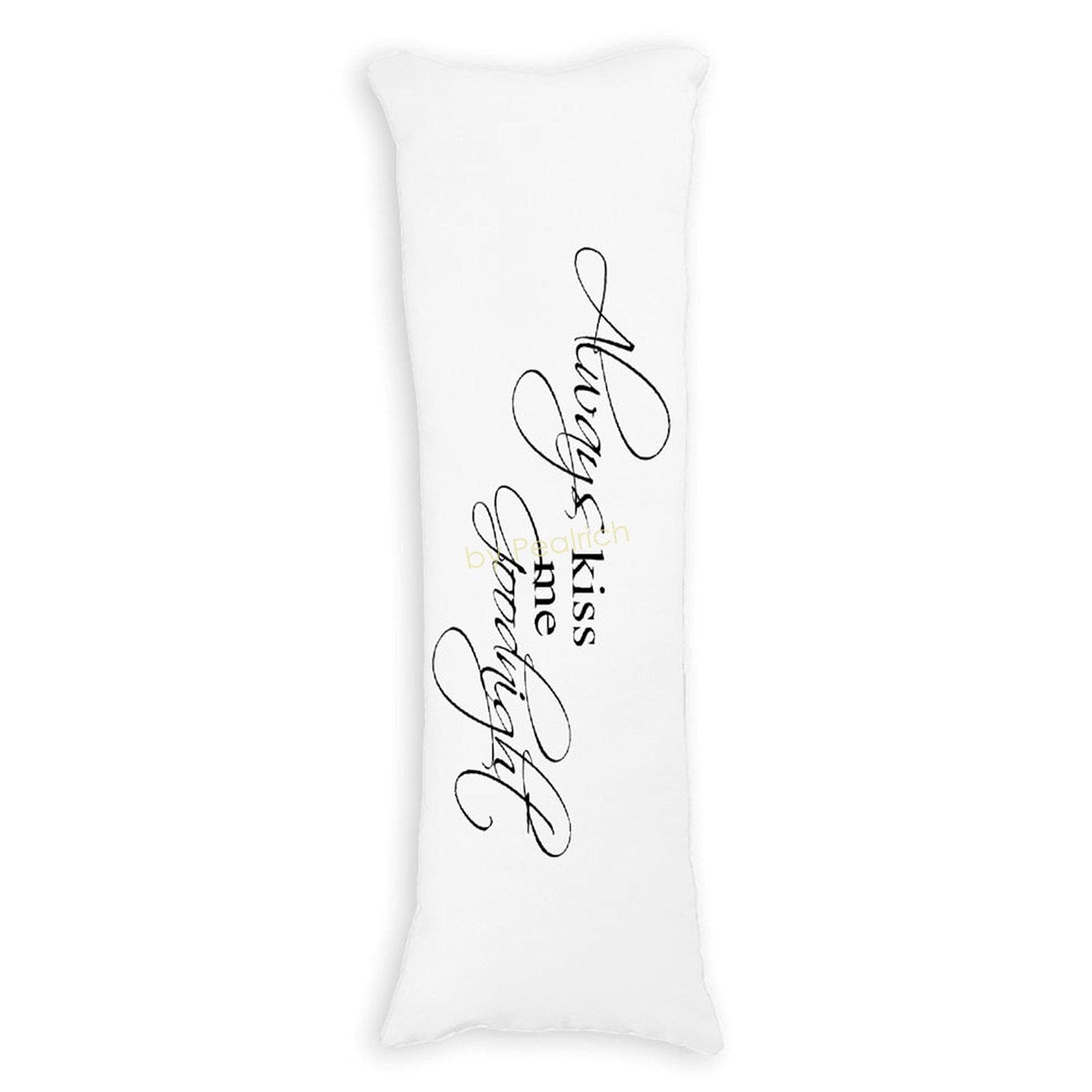 Always Kiss Me Goodnight Ultra Soft Body Pillowcase - 20x54 Inch Teal Marble Zippered Cover for Bed & Couch | Perfect for Sleeping, Lounging & Home Decor