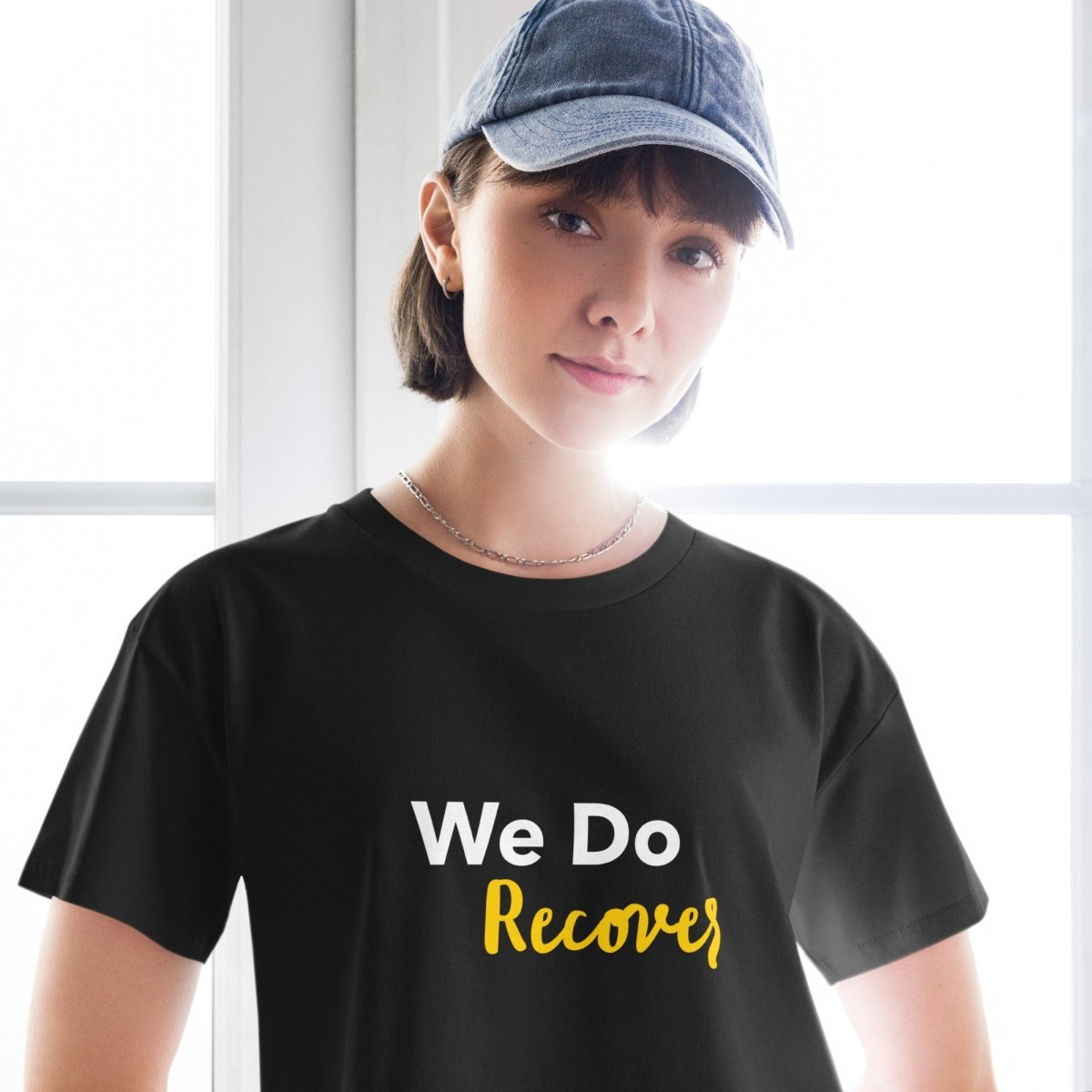 We Do Recover Inspirational Crop Top - Motivational Workout Shirt for Women | Gym, Yoga & Running