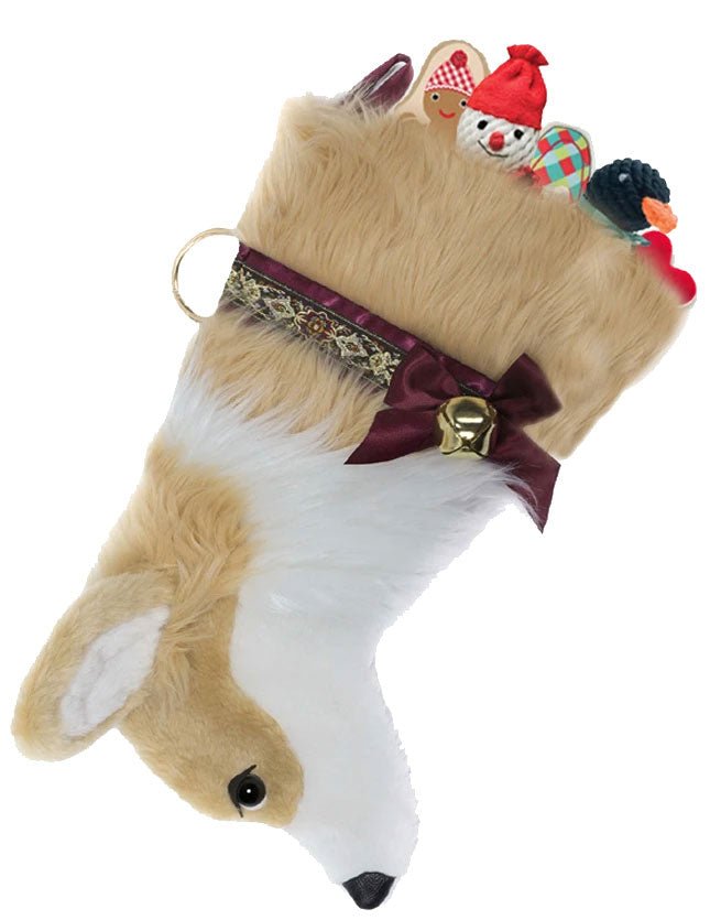 Corgi Christmas Stocking for Dogs - Festive Holiday Pet Stocking with Cute Corgi Design - Perfect for Christmas Decorations & Pet Gifts
