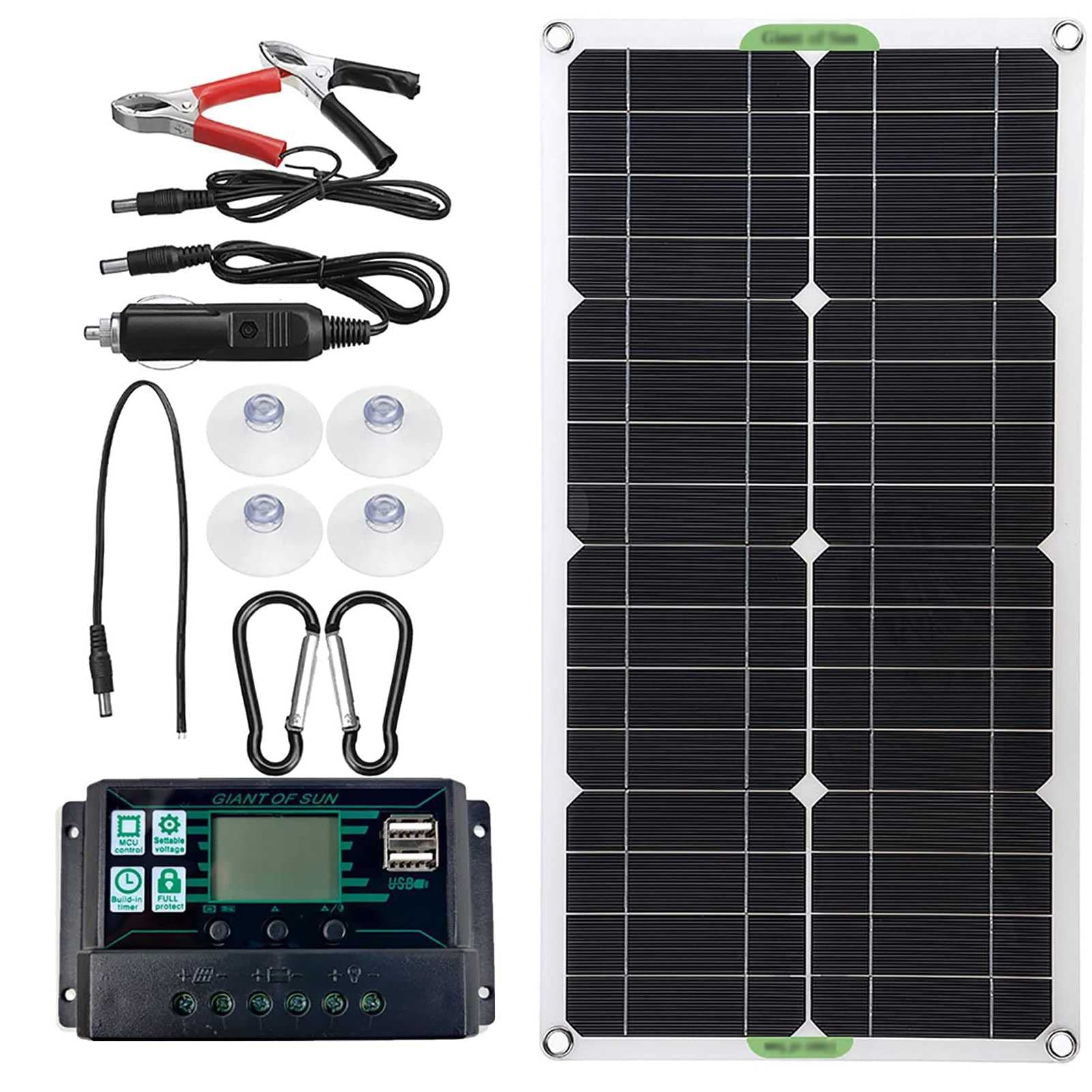 HSART 250W 12V Monocrystalline Solar Panel Kit with 20A Charge Controller - Off Grid Solar Power System for RV, Boat, Marine, Caravan & Home Use | Portable Solar Battery Charger for Outdoor Camping & Emergency Power Backup