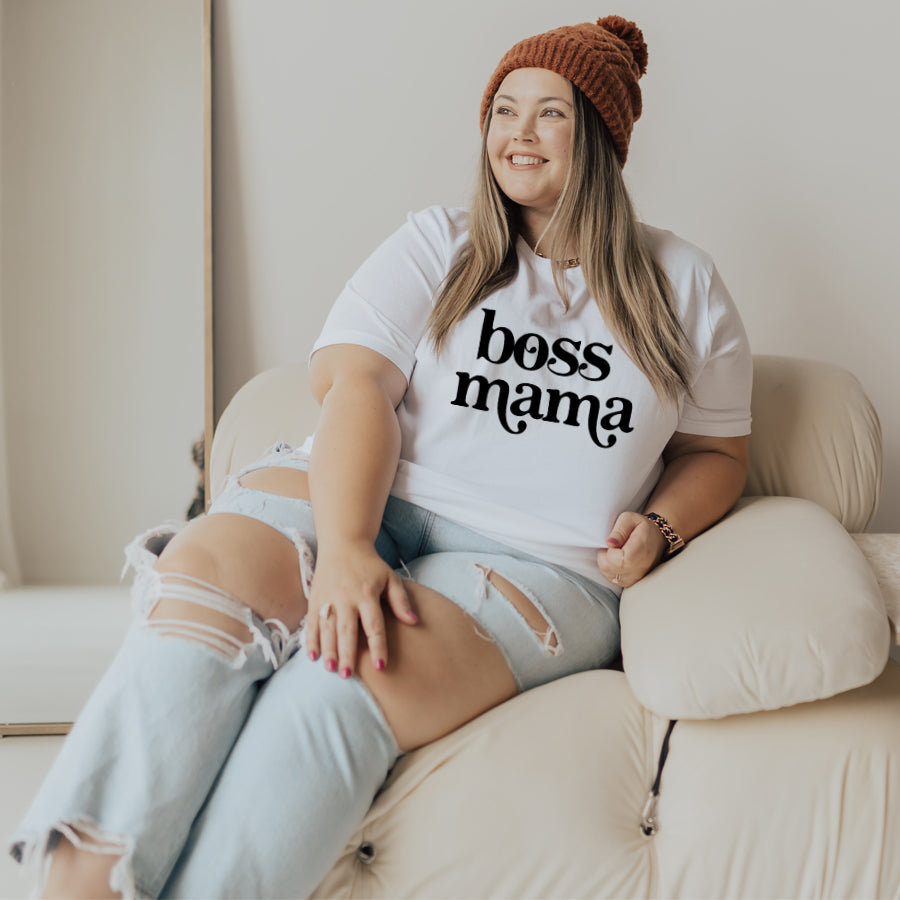 Boss Mama T-Shirt - Stylish & Comfortable Women's Graphic Tee for Moms - Perfect for Casual Wear, Work, and Everyday Outfits