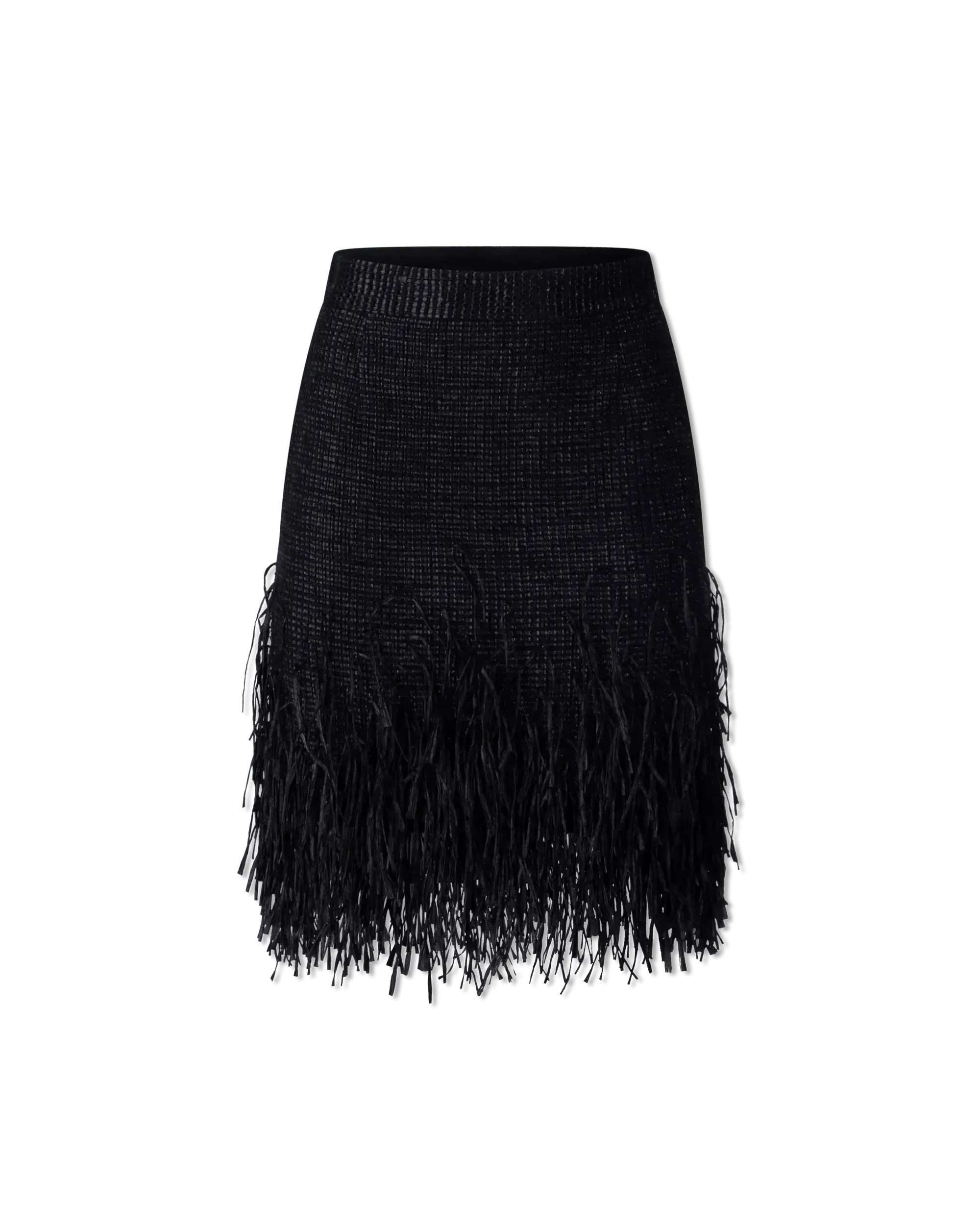Fringe Trimmed High Waisted Skirt for Women - Boho Chic Midi Skirt with Floral Print | Perfect for Music Festivals, Beach Vacations & Summer Outfits