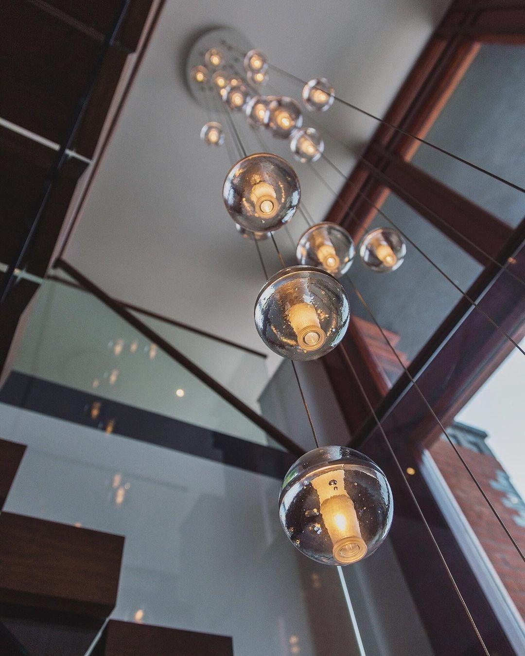 Elegant Ball Crystal Pendant Light - Modern Chandelier for Dining Room, Bedroom & Living Room Decor - Dimmable LED Hanging Light Fixture