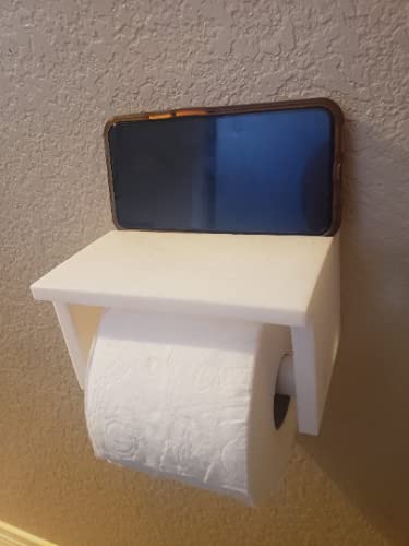 Dark Blue Toilet Paper Phone Holder - Hands-Free Stand for Bathroom, Kitchen & Office - Compatible with All Smartphones