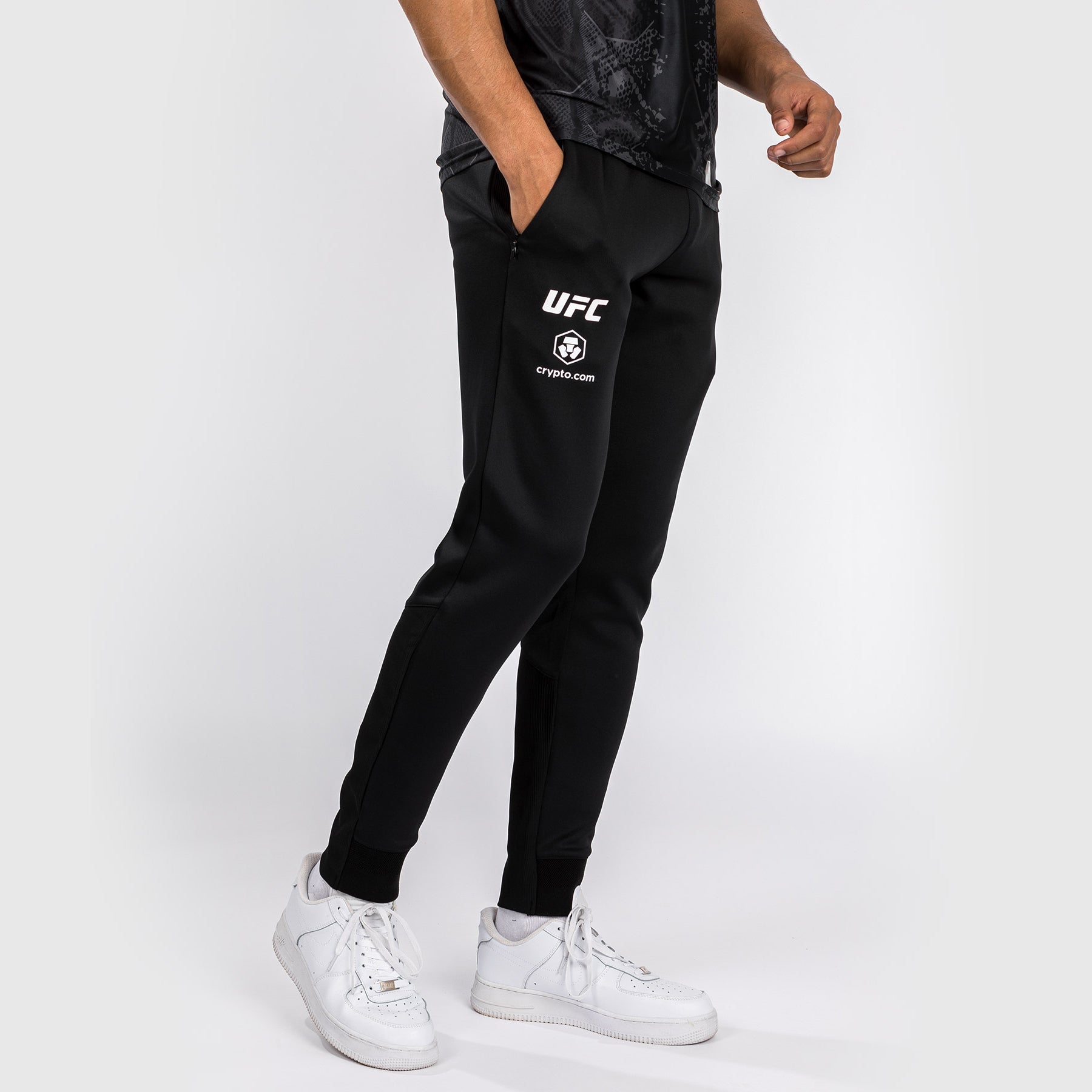 Venum UFC Adrenaline Authentic Fight Night Men's Walkout Pants - Black | MMA Training & Competition Gear for Fighters