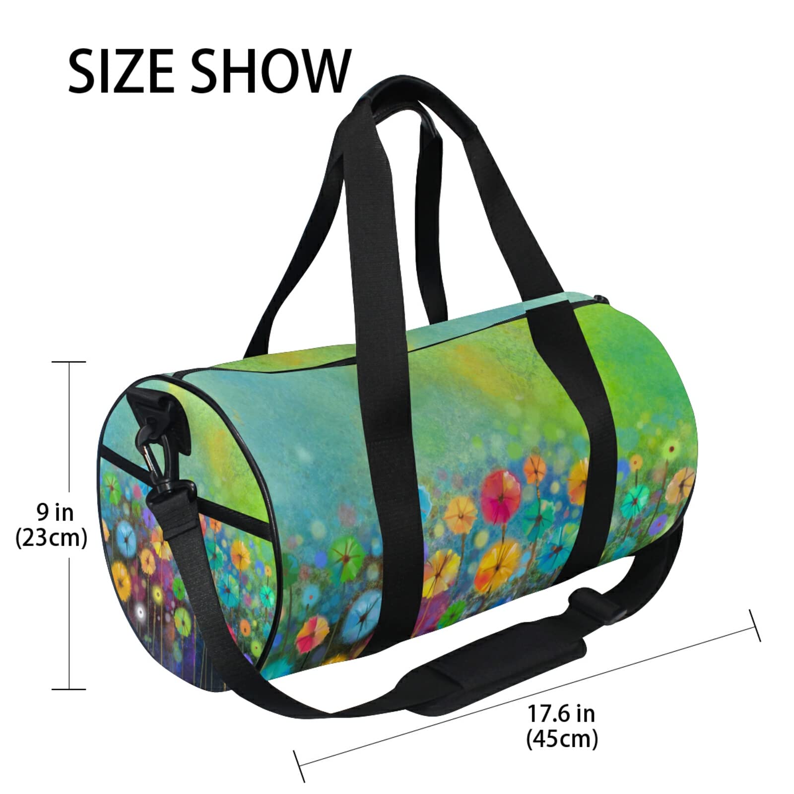 Stylish Canvas Duffel Bag for Travel, Gym & Sports - Perfect for Overnight Trips & Seasonal Flower Shopping | Durable Carry-On Bag for Workouts, Weekend Getaways & Daily Use