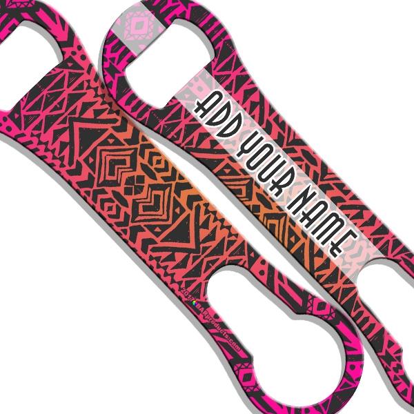Personalized V Rod® Bottle Opener - Boho Aztec Design for Beer & Soda Bottles - Perfect for Parties, Camping & Home Bars