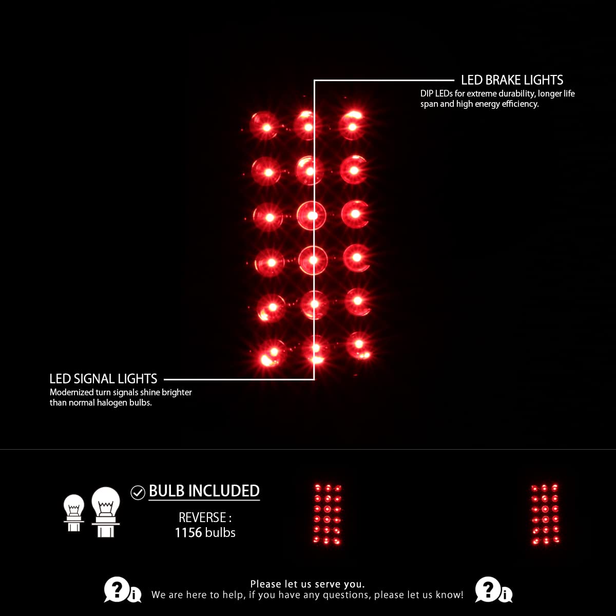 AUTOZENSATION LED Tail Lights for 2002-2006 Dodge Ram 1500/2500/3500 - Glossy Black Housing with Smoke Lens - Left & Right Pair Assembly - Upgrade Your Truck's Style & Visibility for Night Driving & Towing