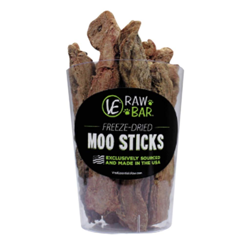 Vital Essentials Freeze-Dried Raw Beef Dog Treats - 20 Moo Sticks for Training & Dental Health | High-Protein Natural Snacks for Small & Large Dogs