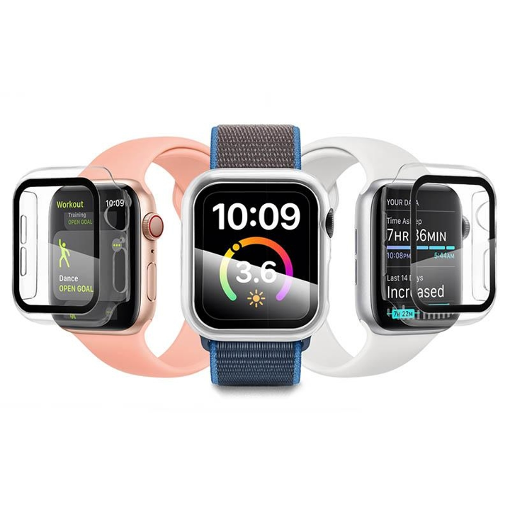 QDOS OPTIGUARD INFINITY Screen Protector for Apple Watch 40mm - Ultra Thin HD Clear Tempered Glass - Scratch Resistant Case Friendly - Perfect for Workouts, Swimming & Daily Use