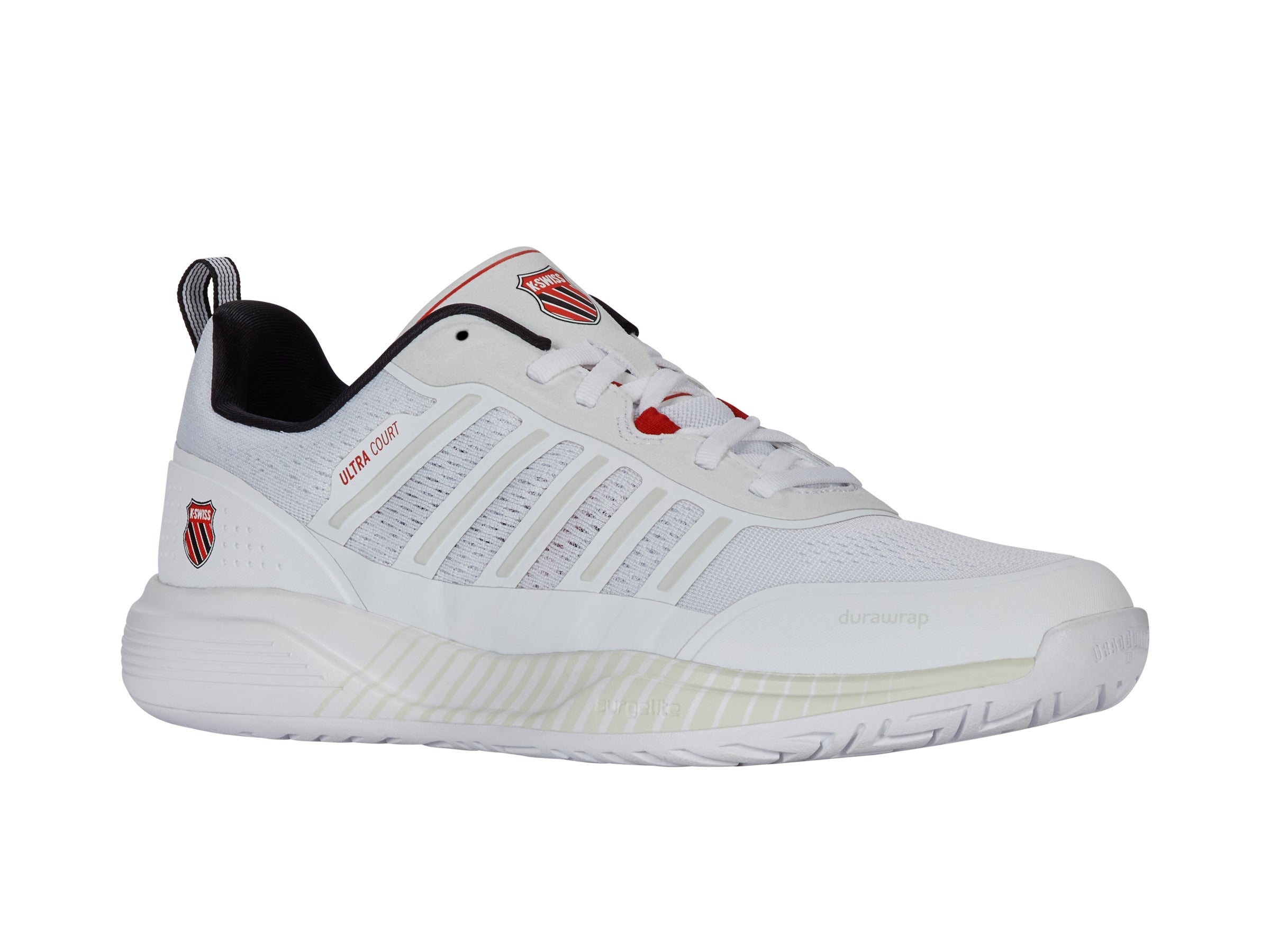 Adidas Ultra Court Tennis Shoes for Men - White/Black/Mars Red | Lightweight & Durable for Casual Wear & Sports