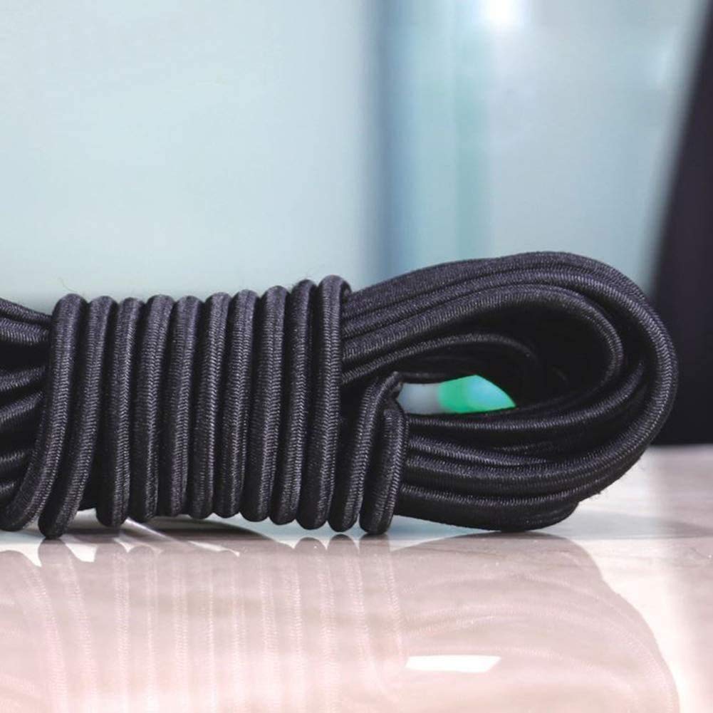 4 Pack Universal Replacement Elastic Cords for Zero Gravity Chairs - Repair Tool Kit for Sun Loungers, Garden Chairs, Outdoor Recliners & Bungee Chairs - Durable Black Bungee Replacement Cords (Perfect for Patio, Backyard, Poolside Relaxation)