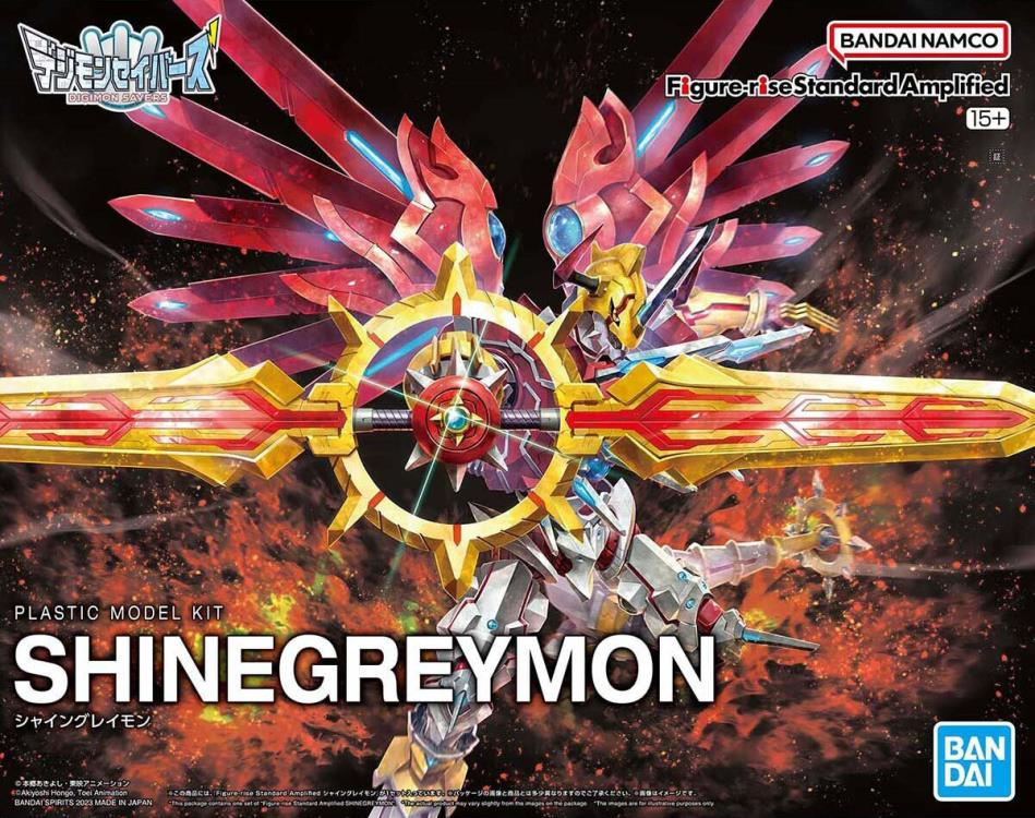 Figure Rise Standard Digimon Savers ShineGreymon (Amplified) Model Kit - Build Your Own Anime Action Figure for Collectors & Gamers - Perfect for Display, Cosplay, and Battle Scenes