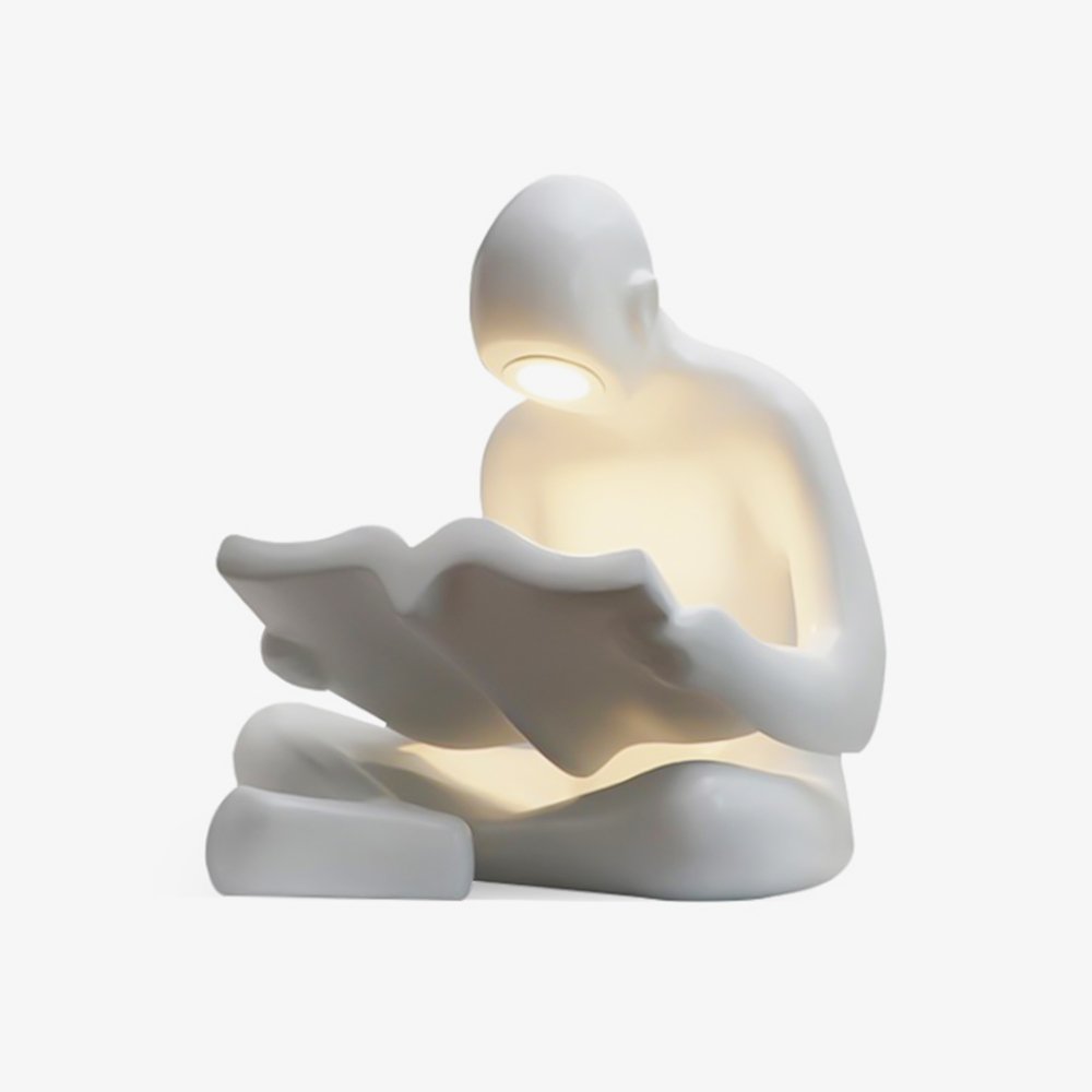 Elliott Reading Sculpture Floor Lamp - Modern LED Standing Light for Living Room, Bedroom & Office - Adjustable Brightness & Warm White Light - Perfect for Reading, Relaxing & Decorating
