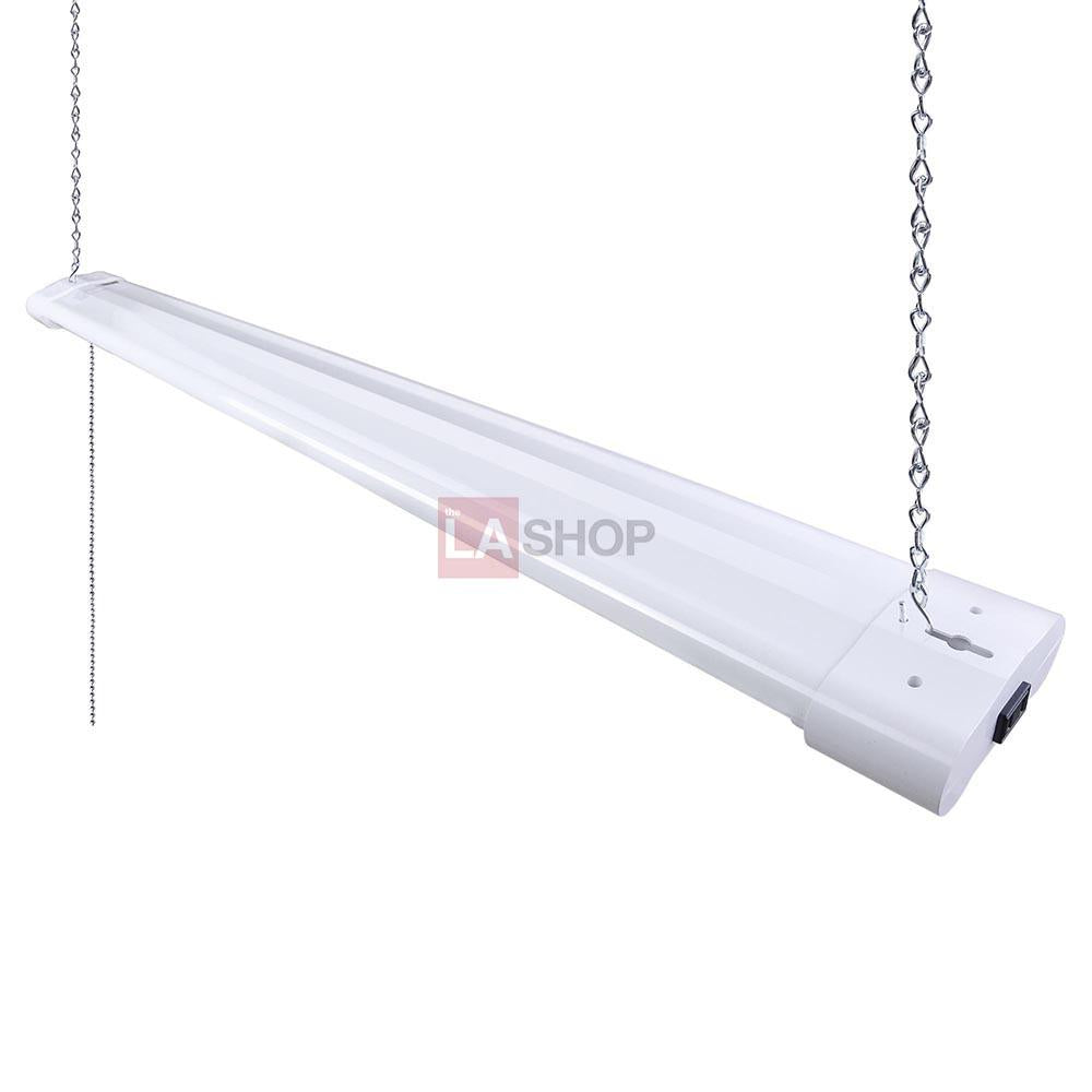 TheLAShop 1 Pack 40W 4000K 4Ft 2 Lamp Linkable LED Shop Light - Bright White Utility Lighting for Garages, Workshops & Basements