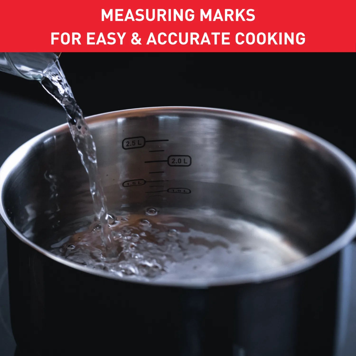 Tefal Emotion Induction Stainless Steel Stockpot 22cm/6L - Premium Cookware for Soups, Stews & Pasta - Perfect for Family Dinners & Entertaining