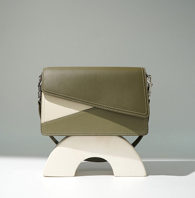 Modern Geometric Colorblock Crossbody Bag for Women - Stylish & Trendy Shoulder Purse for Work, Travel & Everyday Use