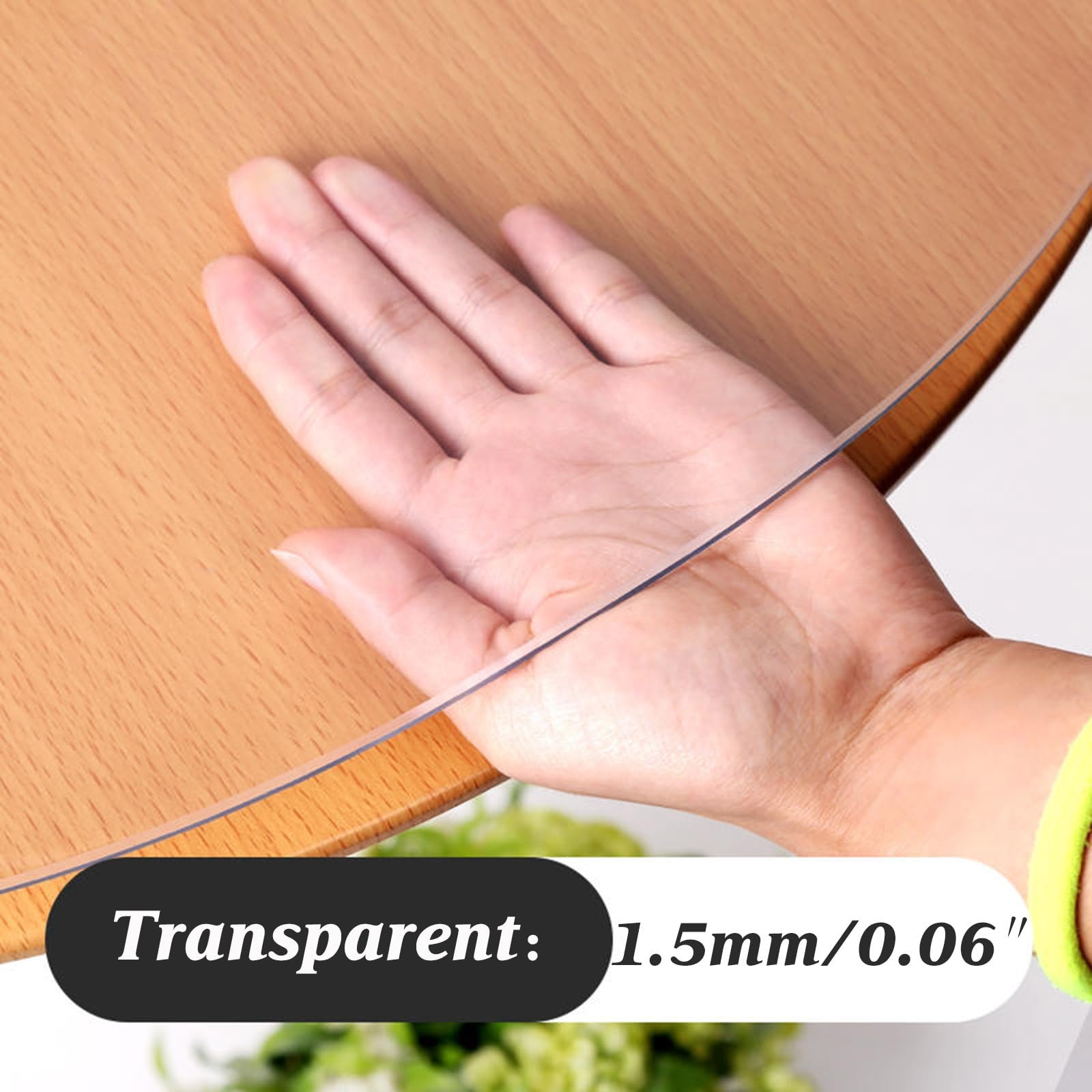 Clear PVC Round Table Protector - 0.06