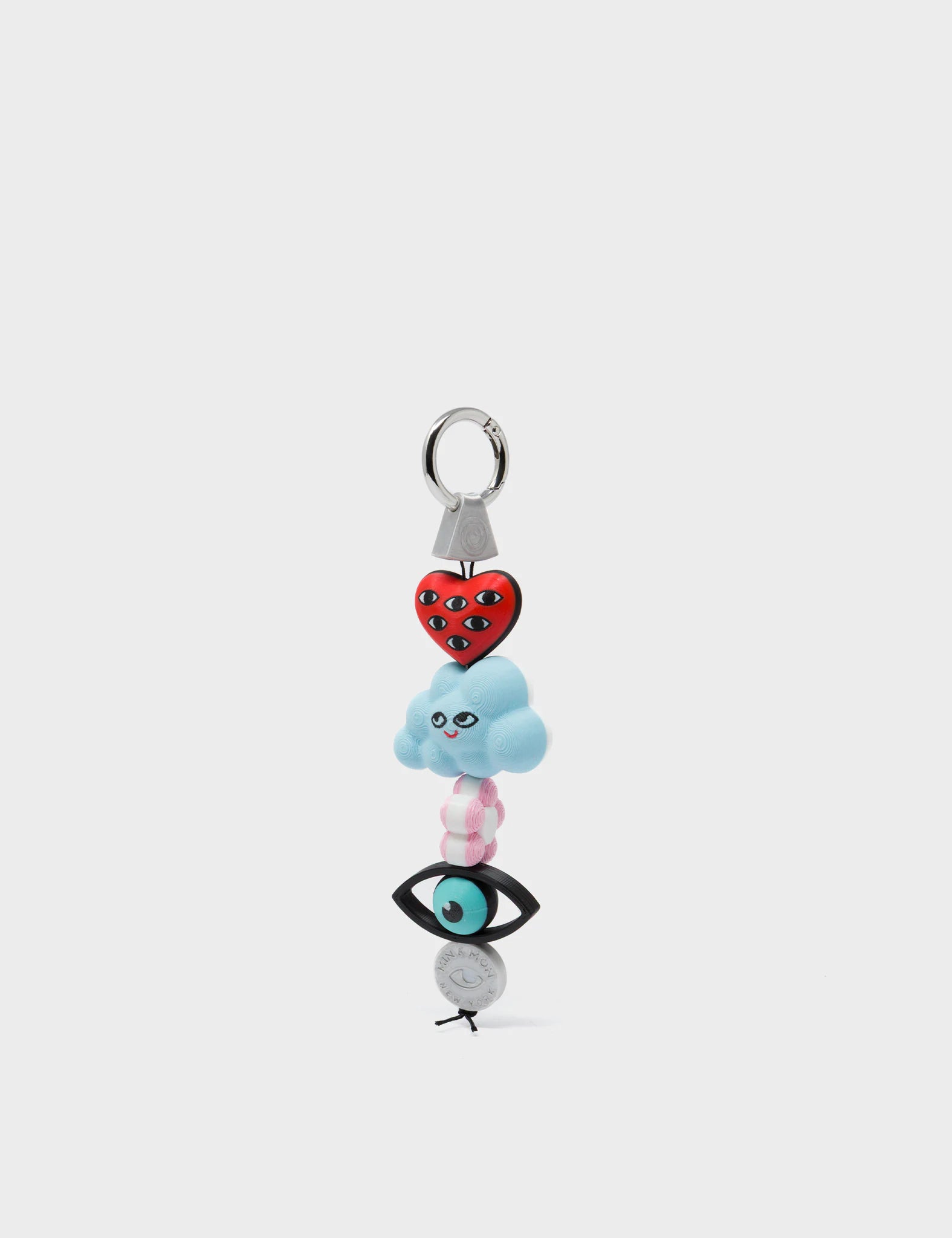 3D Printed Bioplastic Keychain - Cloudette Charm in Red & Pink | Cute Accessory for Backpacks, Keys & Gifts