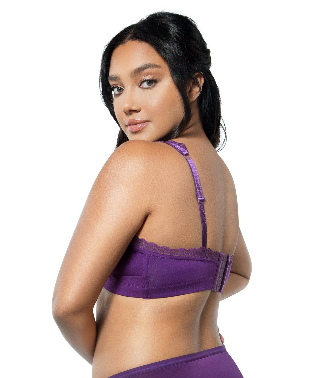 Parfait Dalis Wire Free Bralette - Comfortable Wireless Bra in Amethyst Purple for Yoga, Lounge & Everyday Wear