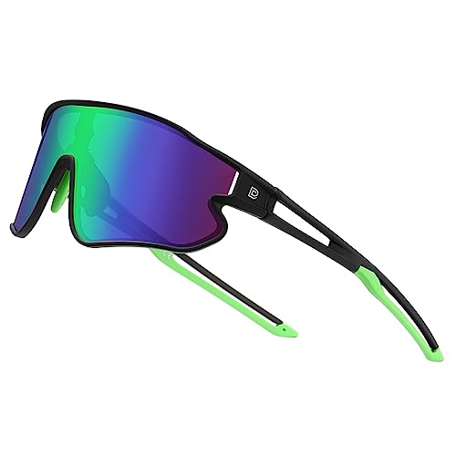 Black Frame Green Temple Revo Green Lens