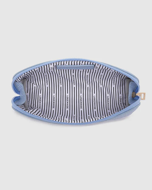 Louenhide Jayne Makeup Bag - Waterproof Cosmetic Organizer (Pale Blue) for Travel, Gym & Daily Essentials Storage