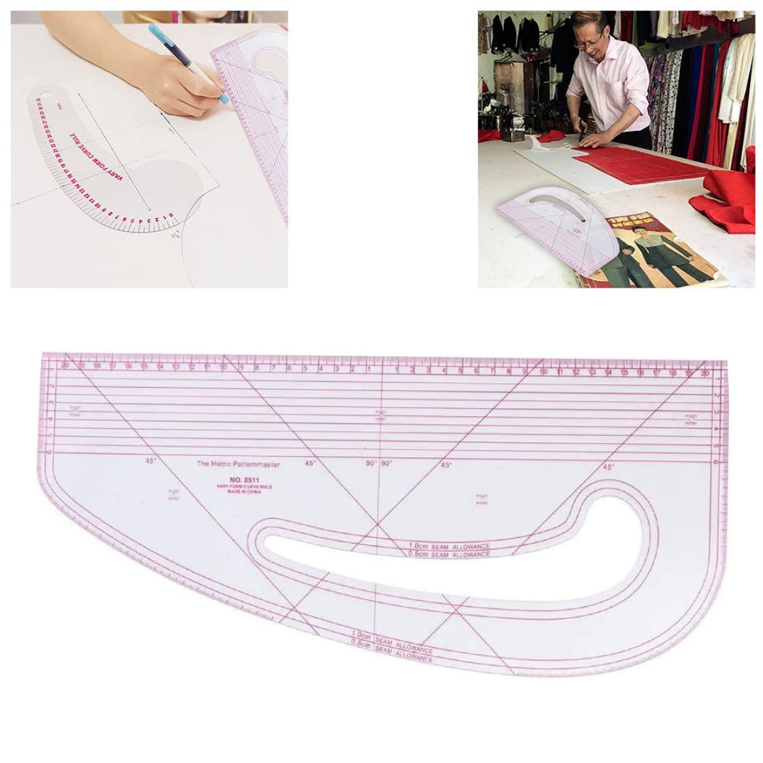 Pattern Maker Ruler for Clothing Design - Professional Sewing Curve Ruler Tailor Tool Set for Dressmaking & DIY Fashion Projects | Perfect for Tailors, Designers & Craft Enthusiasts