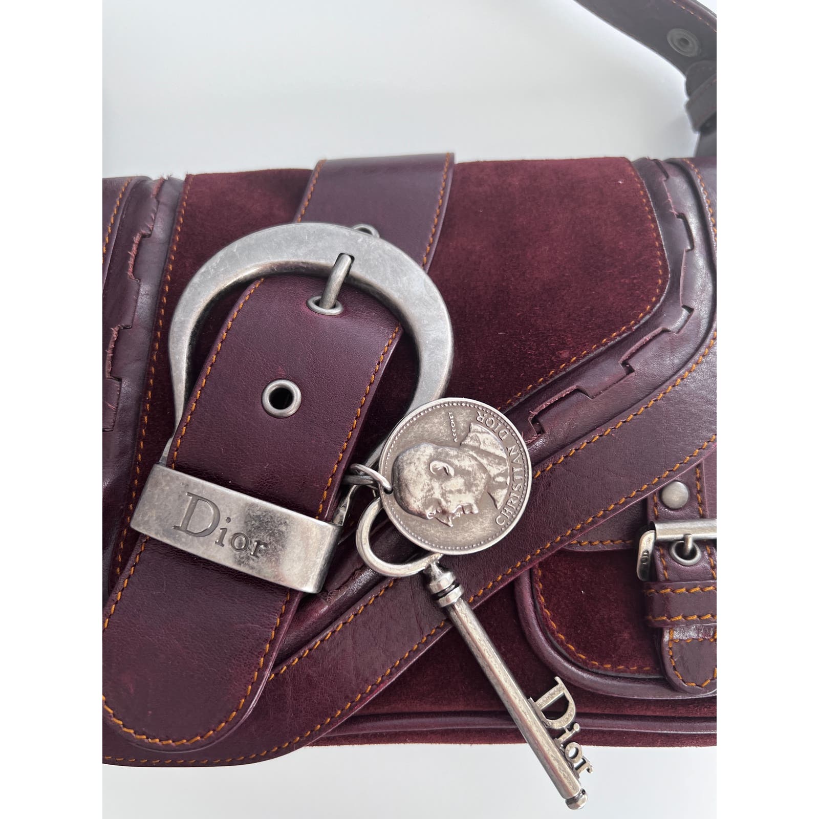 Dior Brown Suede Mini Gaucho Bag - Stylish Crossbody Purse for Women, Perfect for Parties, Dates & Everyday Use
