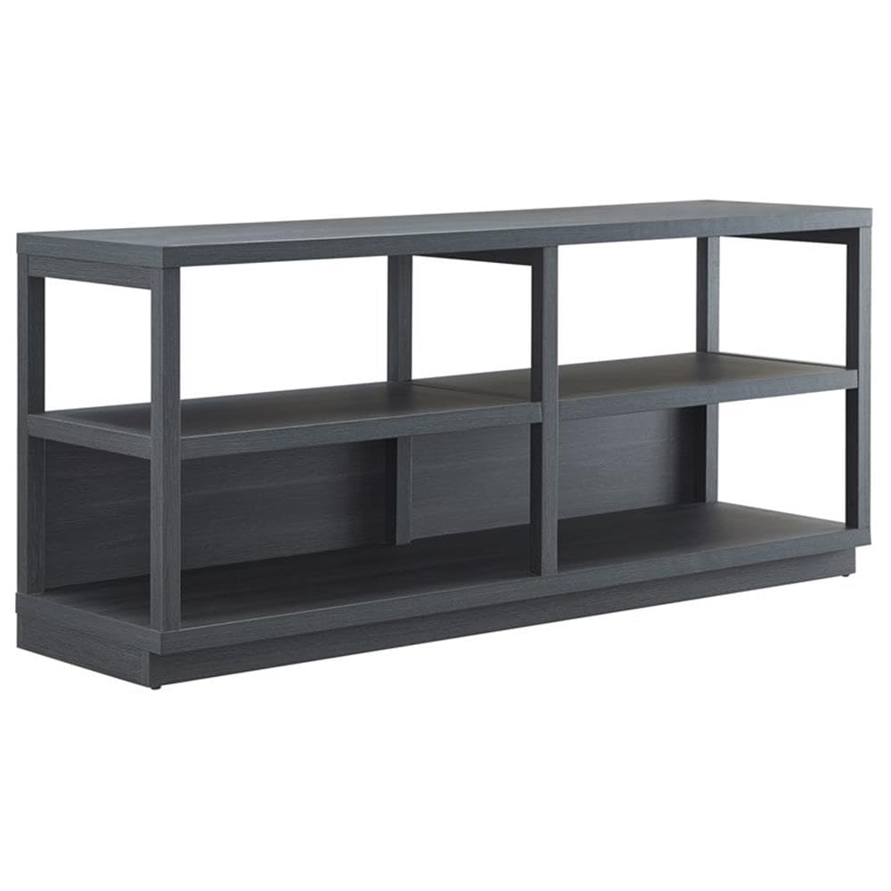 Thalia 60 Inch TV Stand - Modern Rectangular Entertainment Center with Storage Shelves for Living Room, Bedroom - Charcoal Gray Finish for Flat Screen TVs up to 60