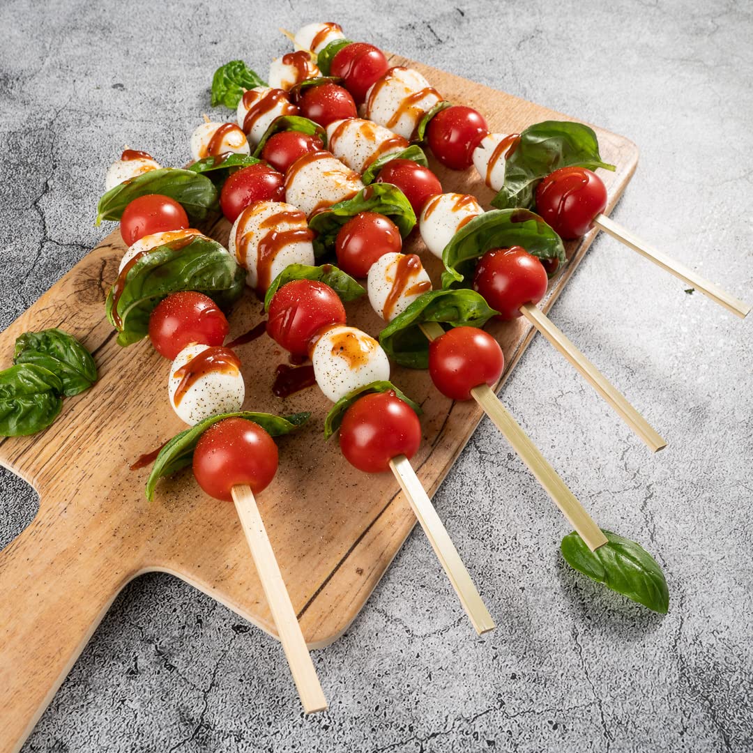 1000-Pack 10.5 Inch Natural Bamboo Skewer Sticks - Square Pointed Sturdy Wooden Kebab Skewers for BBQ, Grilling, Parties & Buffets | Perfect for Shish Kebabs, Fruit Skewers, Appetizers & Outdoor Cooking