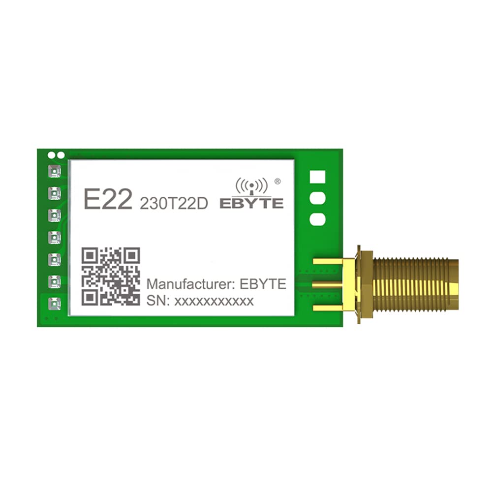 LoRa Wireless RF Module 230MHz E22-230T22D - Low Power 22dBm 5Km Range with SMA-K Interface for Industrial Automation, Smart Home, Smart Farm & Hotel IoT Applications - Perfect for Remote Monitoring and Wireless Control Systems