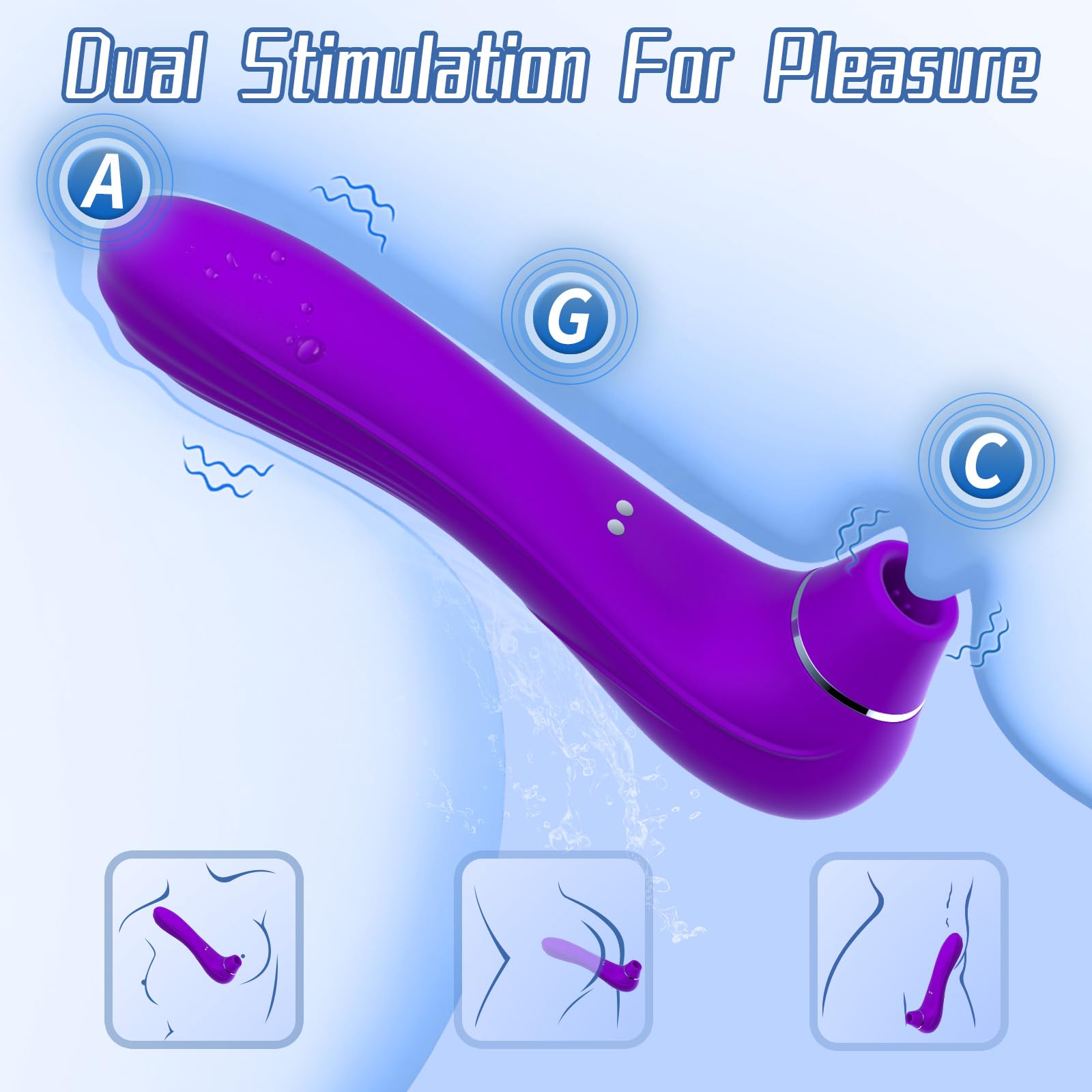 Premium 10-Speed Dual Stimulation Wand Vibrator for Women - Clitoral & G-Spot Massager with Powerful Licking & Vibrating Modes - Adult Sex Toy for Couples & Solo Play - Enhance Intimacy & Female Pleasure (Perfect for Bedroom Fun & Romantic Nights)