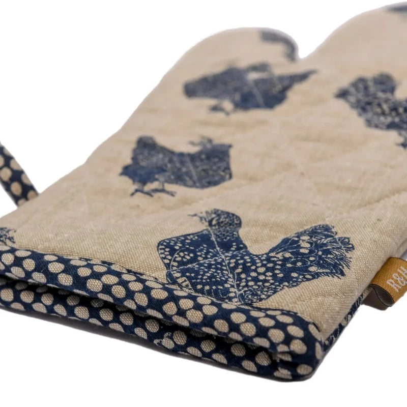 Henrietta Blueberry Oven Mitt - Heat Resistant Kitchen Gloves for Baking, Cooking & Grilling - Perfect for Holiday Baking, BBQ & Home Kitchen Use