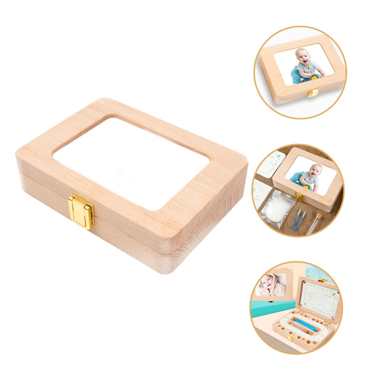 ULDIGI Wooden Tooth Fairy Box - Kids Tooth Storage Holder for Lost Teeth, Keepsake Organizer for Baby Teeth Collection - Perfect for Tooth Fairy Gifts & Childhood Memories