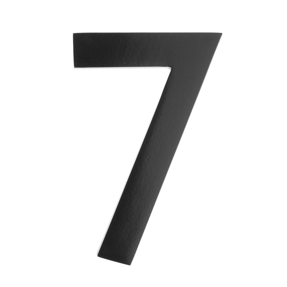 Floating House Number 744 - 4 Inch Black Metal Address Plaque for Modern Home Exterior, Mailbox & Front Door