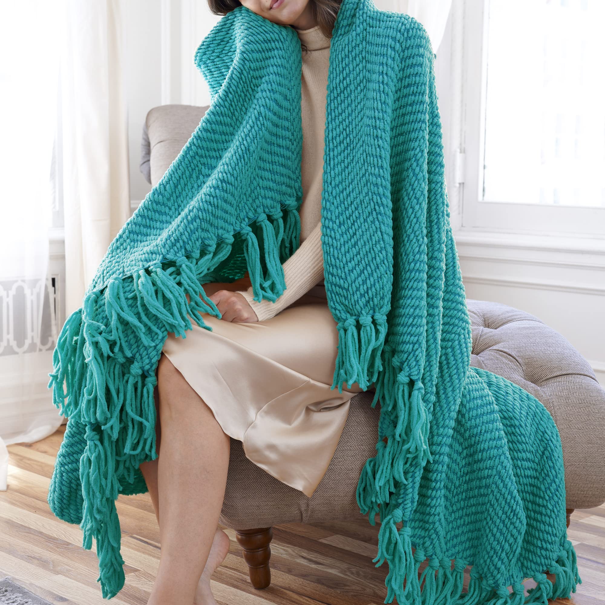 Soft Knitted Textured Throw Blanket for Couch - 50