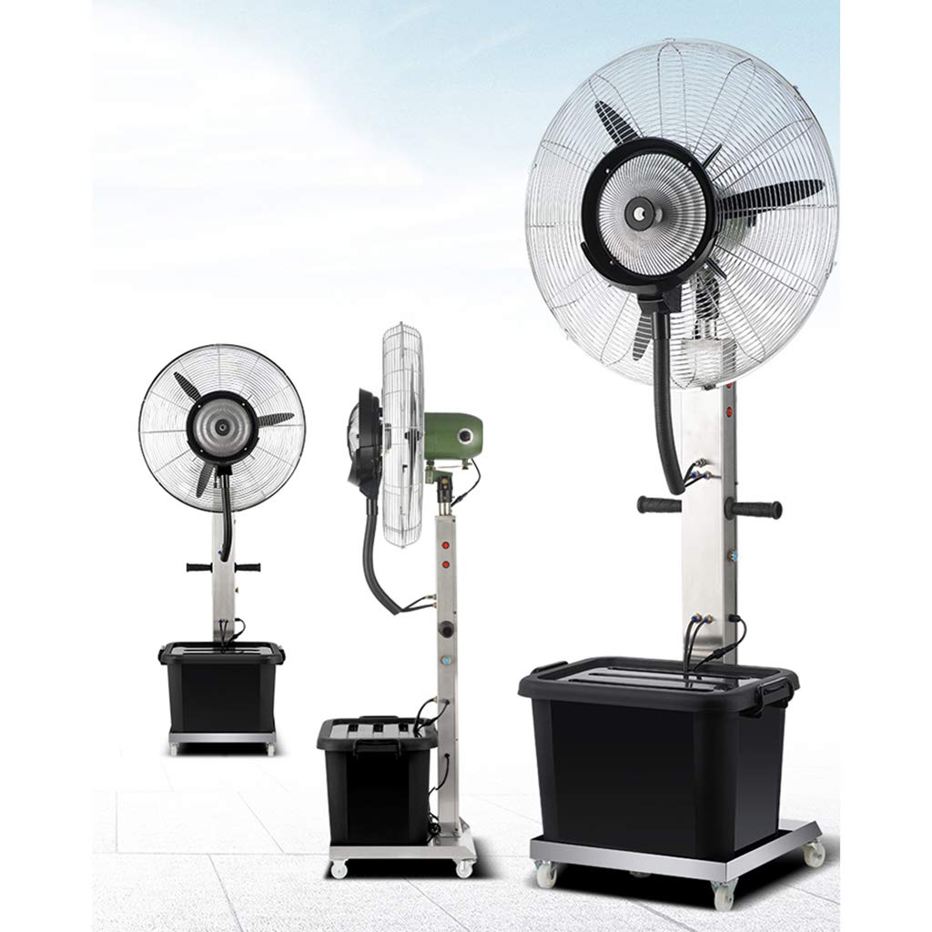Outdoor Misting Fan with Oscillation - Commercial Pedestal Stand Fan for Construction Sites, Rooms & Bedrooms | Portable Cooling Fan with Atomizing Technology for Hot Weather Use