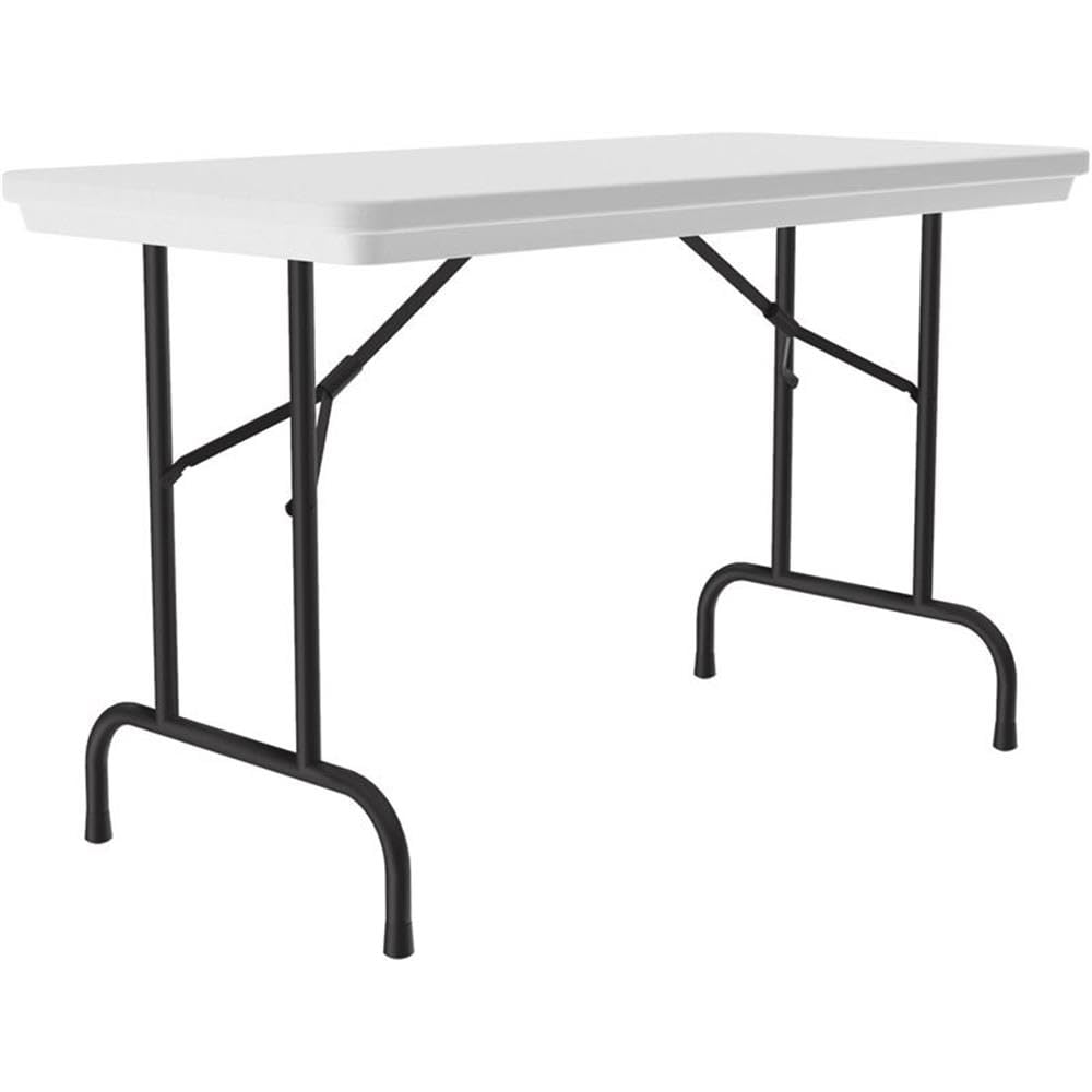 Correll 29-Inch Heavy Duty Tamper Resistant Plastic Folding Table - Gray Granite Finish for Home, Office, and Outdoor Use