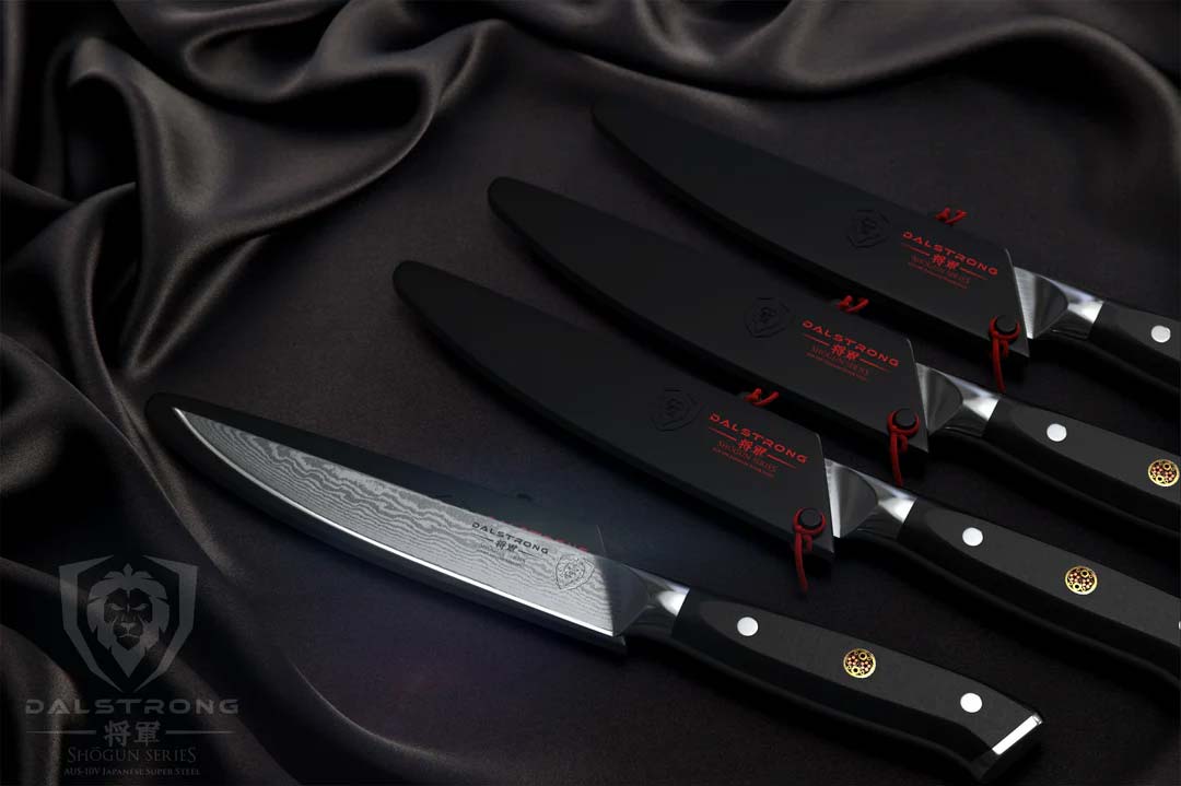 Premium 4-Piece Steak Knife Set - Dalstrong Shogun Series - Razor Sharp High Carbon Steel Blades - Perfect for Steak Dinners, BBQ Parties & Gourmet Cooking