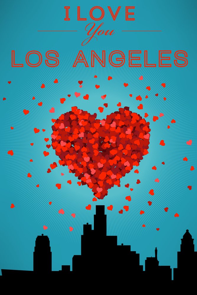 Signed Los Angeles California 52403 Art Print - 24x36 Wall Decor Poster - Perfect for Home, Office & Gift Giving