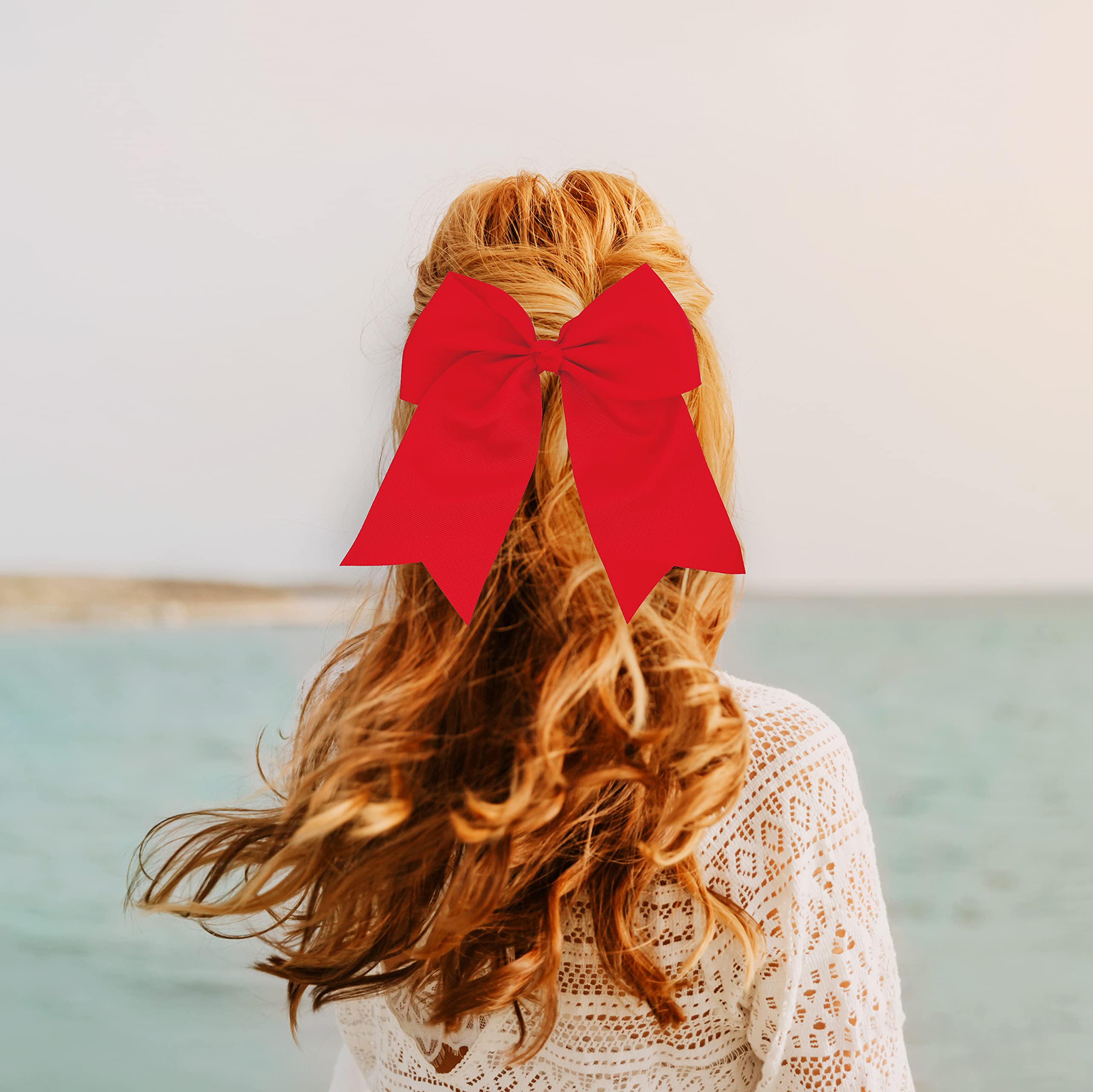 Red Jumbo Bow Clip with Tails - Perfect for Hair Accessories, Gift Bows, and Party Decorations