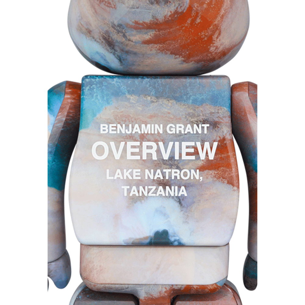 400% + 100% Bearbrick Benjamin Grant Lake Natron Art Collectible Figure - Perfect for Home Decoration, Office Display, and Gift Giving